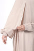 NEW/ RAMADHAN SALA / Prayer Dress with attached Embroidery sheila/ Beige