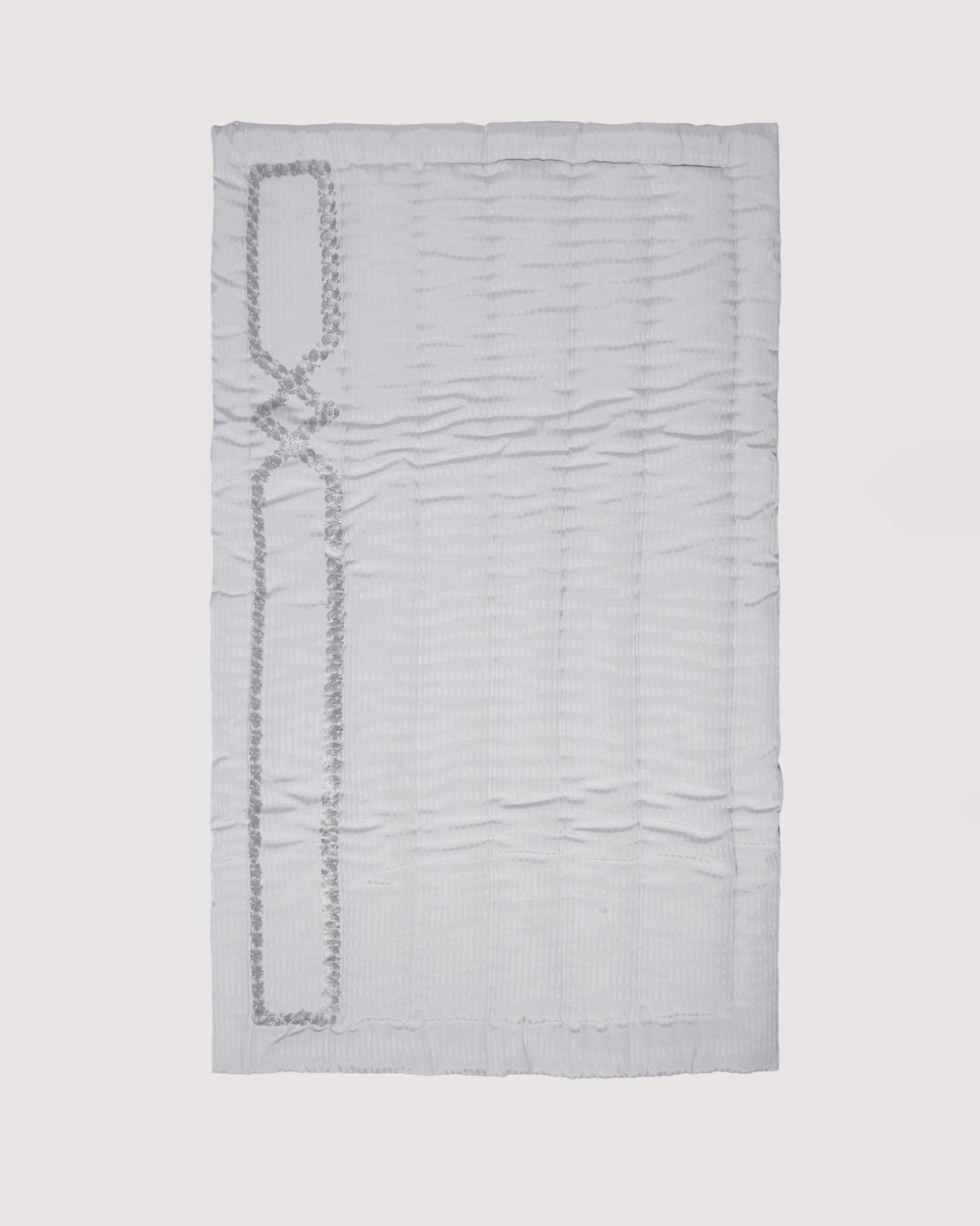 Embroidery silk/ cotton Prayer Mat | Grey